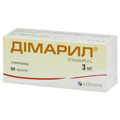 Світлина Дімарил таблетки 3 мг №60